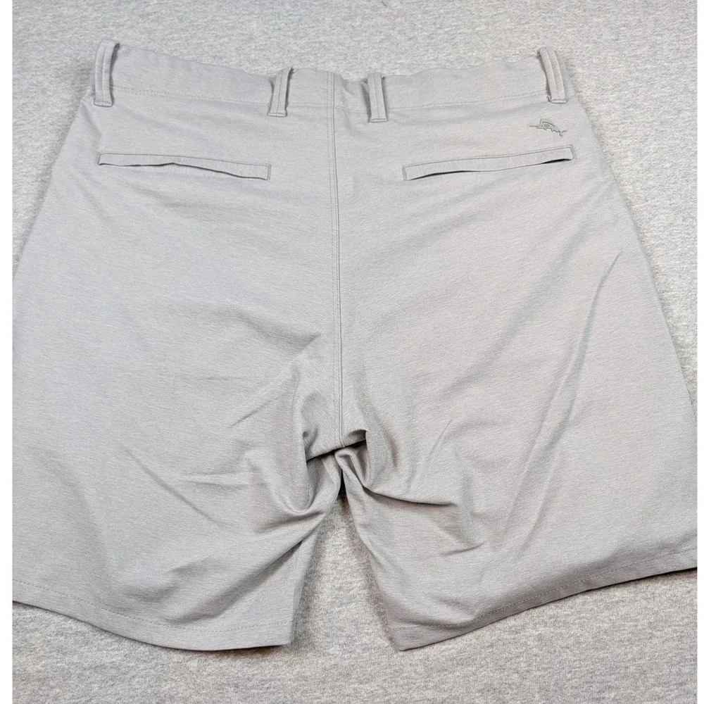 Tommy Bahama On Par Shorts Mens 32 Grey Heathered Golf Performance 8 Inch Inseam